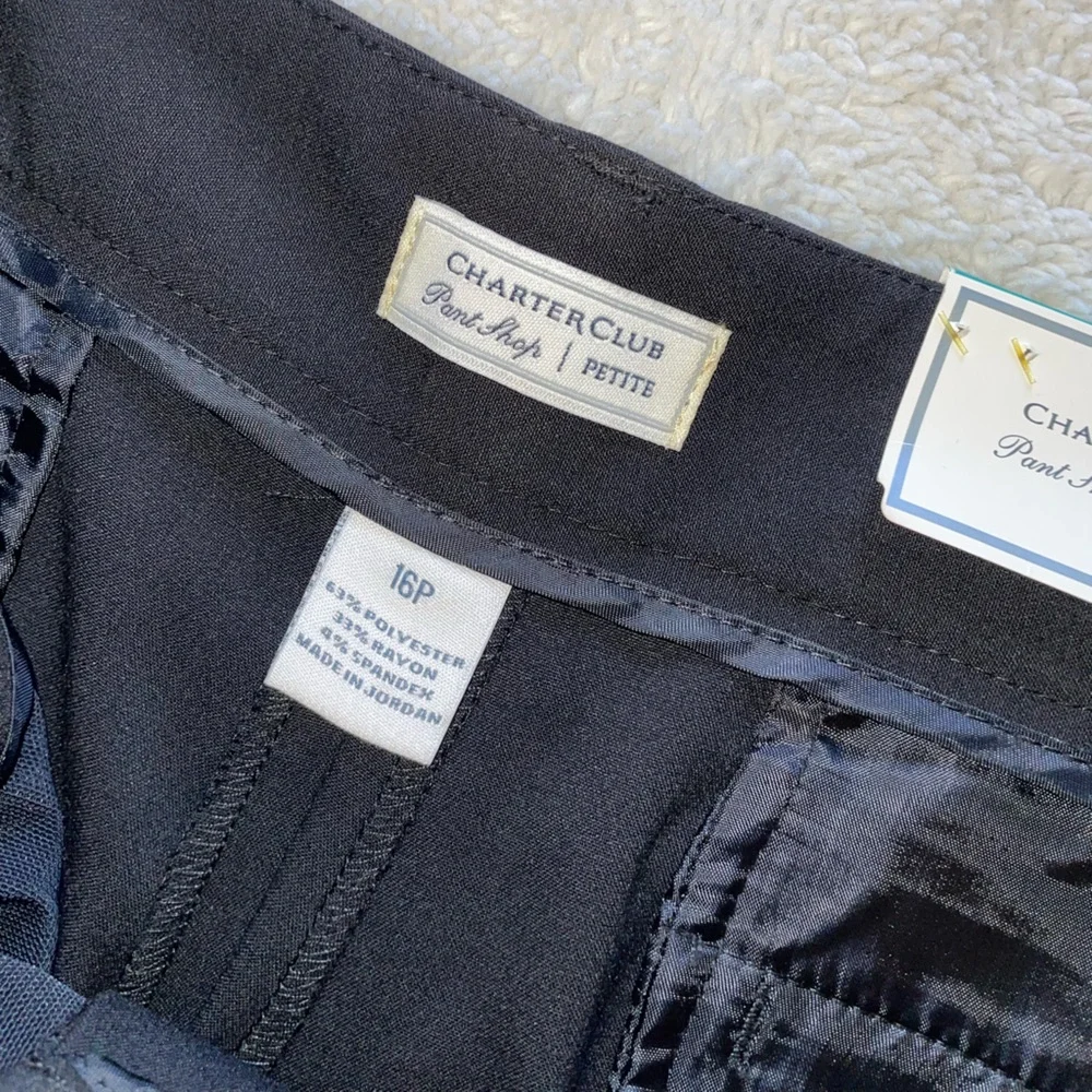 Charter Club Black Classic Fit Trousers - Picture 3 of 5
